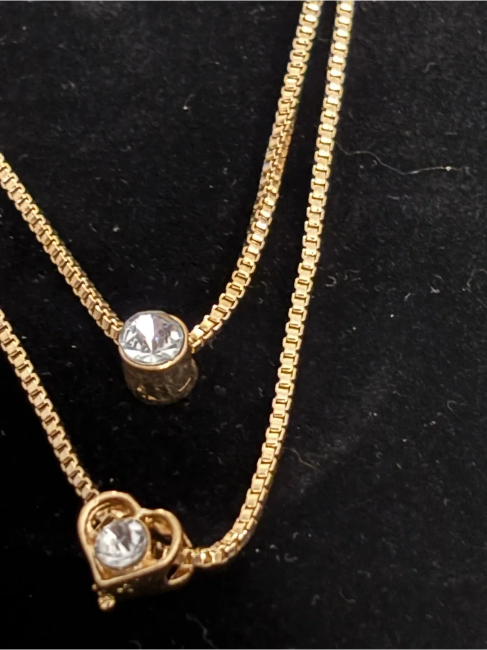 Double Strand  Heart Necklace and Bracelet
